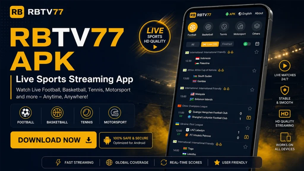 Download RBTV77 MOD APK v3.0 – (Free Sports Streaming)