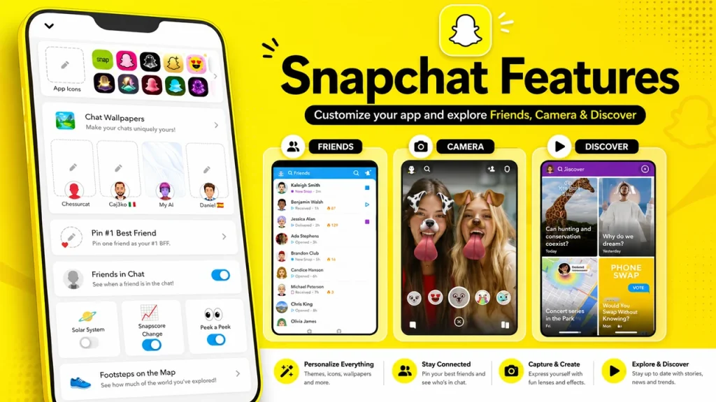 Key Features Commonly Associated With Snapchat MOD APK